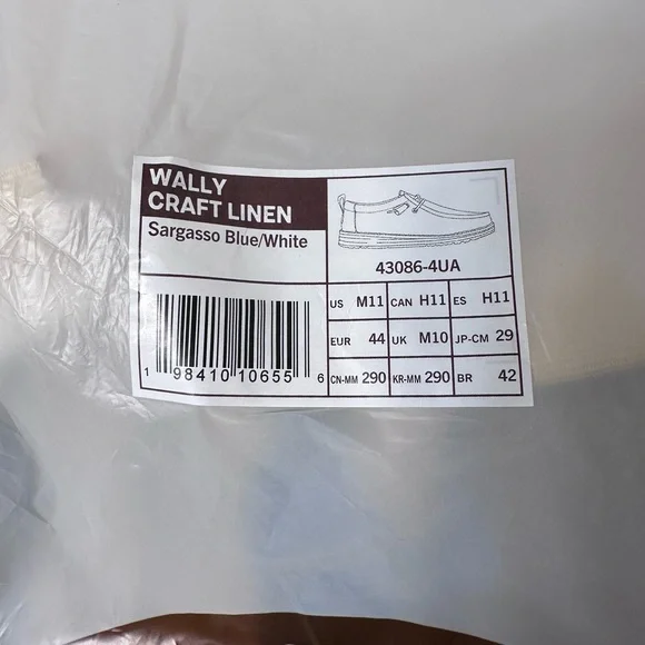 Wally Craft Linen Hey Dude shoes - Picture 2 of 6